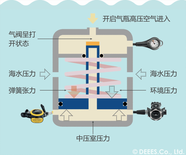 潜水呼吸器原理图解_不用氧气瓶的潜水呼吸器_潜水呼吸器